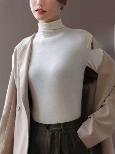 MiiOW | Womens Base Layer Shirt Inner Wear High Neck Long Sleeve Mid Neck Slim Fit Autumn Winter New Style MiiOW Cat Person Top