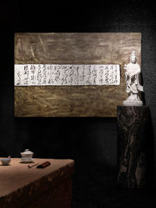New Chinese Style Hand-Painted Calligraphy Decorative Artwork Zen Spirit Study Room High-End Hanging Painting for Homestay