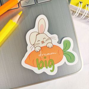 Kawaii stickers Cute Positive Motivational Quote Aesthetic Bunny Rabbit Hamster Turtle Sticker for Bujo Laptop Handphone