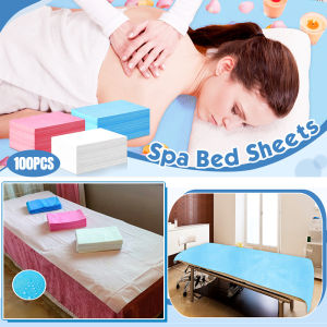100PCS Massage Table Sheets Disposable SPA Bed Sheets Non Woven Lash Bed Cover for Tattoo Hotels Beauty Salon