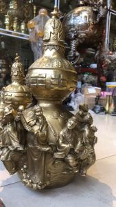 Hồ Lô Bát Tiên Bằng Đồng Phong Thủy Cao 36cm đường kính 21cm nặng 3.1kg