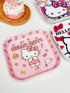 Delicate Cartoon Childrens Dinnerware Plate Small Boneless Dish Disposable Melamine Dish Square Shape Daily Use Gift