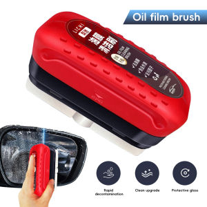 Janememory Car Glass Oil Film Remover Cleaning Brush Car Glass Glossy Powerful Car Windshield Cleaner Car Window Glass Cleaner Removes Dirt Sponge