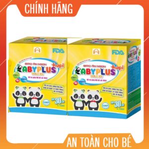 [Qùa Ly]Siro ăn ngon Baby Plus Giúp Bé Ăn Ngon Ngủ Ngon Tiêu Hoá Tốt Tăng CânSức Đề Kháng hộp 30 gói