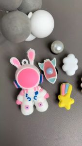 Bộ 12 Jibbitz Sticker Charm 3D chủ đề phi hành gia nhựa bóng DIY gắn Dép Crocs Cross Dép Sục Cá Sấu Mayto JB-44