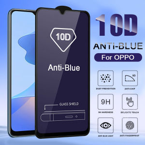 Full Cover Edge to edge Coverage Anti UV Blue Light Tempered Glass For Oppo Reno 2 2f 3 4 5 6 7 8T A57 A77S A17K A16e A16K A78 A76 A73 A53 A95 A3s A5s A15 A15s A12 A12e A31 A83 A92 A52 A7 A33 A5 A9 2020 F11 F9 Pro Screen Protector