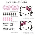 Tem dán hông xe ô tô phong cách Hello kitty, bộ đủ 2 bên. 