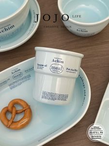 High-Grade Blue Letter Ceramic Dinnerware Set 1 Person
