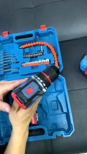 bộ máy khoan pin động cơ không chổi than 18v cao cấp 2 pin công suất cao kèm hộp đựng và đầy đủ phụ kiện và sạc