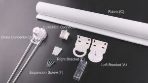 Premium Polyester Full Blackout Roller Blinds with UV Protection and Waterproof Coating - Easy Install Home Office Window Treatment 60cm/80cm/100cm/120cm/140cm/160cm/180cm