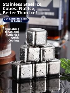 MRUN | Food Grade 304 Stainless Steel Ice Stones