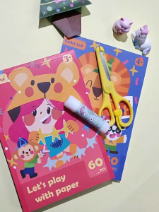 Origami Paper Cutting Sticker Early Educational Toy Fun Paper Cutting and Origami for Kids