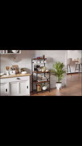 4-tier microwave rack heavy-duty storage rack coffee station storage rack living room bathroom office storage rack storage cabinet beautiful and sturdy display rack solid wood vertical rack