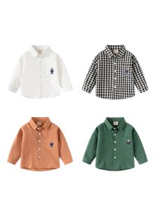 WAPYPY | Cotton Boys Autumn Spring Long Sleeve Collar Shirt