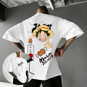 Bandai | Oversized One Piece Luffy Anime Graphic T Shirt Man Women Cotton Short Sleeve Tee Streetwear 2026 Summer New Casual Y2k Clothes