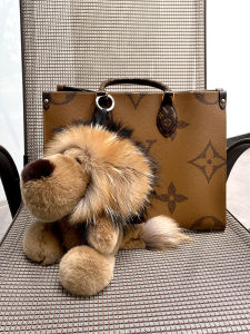 Cute Whole Skin Rabbit Fur Lion Plush Keychain Doll Creative Bag Charm Exquisite Toy Figure Car Key Bag Accessory