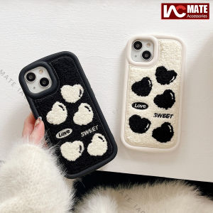 เคสขนปุยอบอุ่นสำหรับ iPhone 14 Pro Max 14 Plus 13 Pro Max 12 ProMax 11 X Max 8Plus ปลอกโทรศัพท์ขนปุยนุ่มสำหรับผู้หญิง