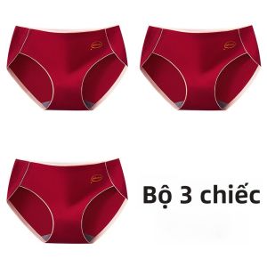 MiiOW | Quần lót tam giác kháng khuẩn bằng cotton nguyên chất cạp cao MiiOW Cat Person Quần lót năm sinh đồ lót nữ màu đỏ 2024 mẫu mới