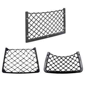 Automotive Seat Back Storage Net Large Mesh Bag Elastic Organizer for Cars and Coaches Multi-Purpose Interior Accessory