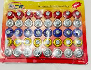 Baut Obeng Posh buat plat Nomor Isi 40Pcs / Baut posh + Ring Monel Variasi