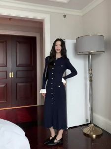 ALOHA LU | Đầm A-Line Dệt Kim Elegance Giảm Cân Nữ Mới Thu