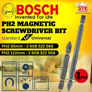 SYK BOSCH 65mm 110mm 1Pcs 2608522265 2608522266 PH2 Screwdriver Bit Standard For Universal Magnetic Screwdriver Bit