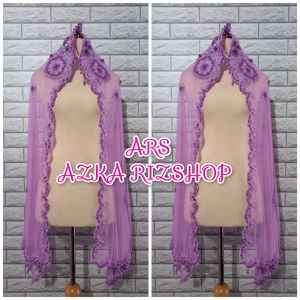 selendang pesta slendang mutiara lilac slendang akad nikah