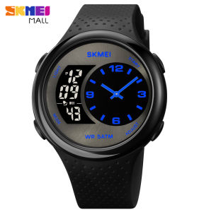 SKMEI 1899 Đồng Hồ Thể Thao Nam 3 Lần EL Light Dây Polyurethane Không Gây Dị Ứng Chống Nước 30M