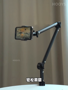 Tablet Holder iPad Desk Stand with 360° Adjustable Foldable Metal Arm Tablet Bracket for Phone Tablet or Other 4~13In Devices