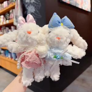 การ์ตูนน่ารัก Bonnie ตุ๊กตากระต่ายน่ารักพวงกุญแจจี้การ์ตูนตุ๊กตา Lop-eared กระต่ายน่ารักสวมใส่ตุ๊กตากระเป๋าจี้