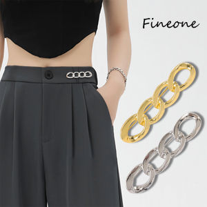 1Pc Simple Geometric Brooch Pin Ornament For Jack Collar Multi Function Chain Type Buttons Waist Tightening Buckles Accessories