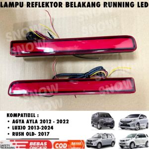 Reflektor Bumper Belakang Agya Ayla Luxio Rush Terios 2013 2017 Lampu Running Led