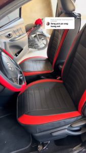 Toyota Special Seat Covers Premium Waterproof Leather Cushion Toyota Accessories For Vios Hilux Corolla Raize Rush Camry Yaris Innova Rav4 Auto Interior Protector Full Set (Leather & ice silk)