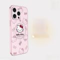 HelloKitty Magnetic Absorption iPhone pro Max Phone with Lanyard Full Cover Womens Style Lambskin Apple 16 Series Case. 