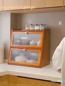 ตู้ไม้เก็บของ สไตล์ ยี่ปุ่น เฟอร์ ถูกตั้ง ตู้กับข้าว สำหรับบานกระจก มินิมอล ตู้เก็บข้อง