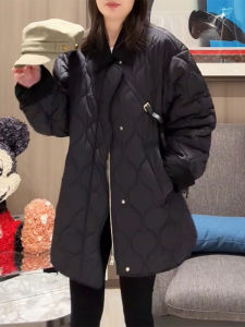 Shalldoer | Loose Diamond Patterned Quilted Coat Womens Autumn Winter Outfit