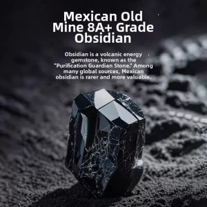 QINGXIANGTAI | Natural Obsidian and Aquamarine Beads Bracelet