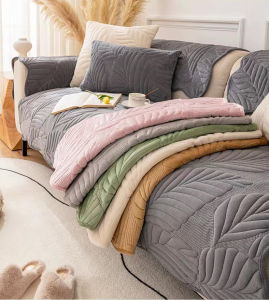 1/2/3/4 chỗ ngồi Vỏ Bọc Đệm Ghế Sofa Bốn Mùa Bằng Vải Nhung Sữa Mềm Dày Thân Thiện Với Da Chống Trượt Thông Dụng Trang Trí Phòng Khách