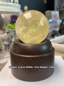 🌈 高透爆彩|天然方解石 High-Transparency Rainbow Flash Natural Calcite Sphere