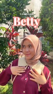 Betty Crdigan Knits Polo  Rajut Polos Wanita Lengan Panjang Premium Kekinian