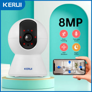KERUI 5MP 4K Tuya Smart Mini WiFi IP Camera AI Human Detect Camera Night Vision Baby Security Surveillance Wireless Indoor Came