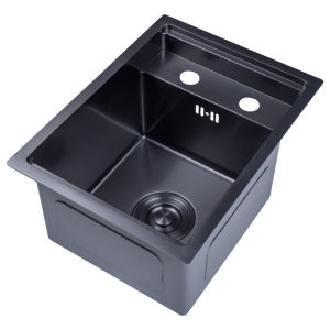 DADIAN | Stainless Steel Black Mini Single Bowl Sink with Lid