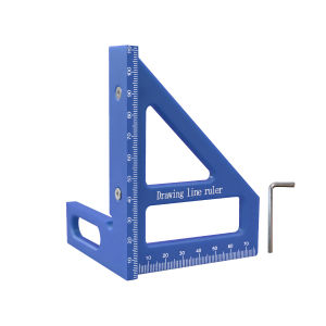 45°/90° Multi-Angle Plastic Style Ruler Woodworking Square & Protractor Precision Measuring Tool for Carpentry Drawing Line Tool