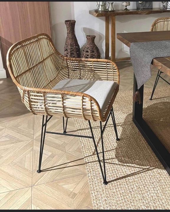 Rattan chairs with armrest Lazada PH