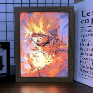 Uchiha Light Painting with Earth Naruto Peripheral Skunk Naruto Decorative Painting Spot Xiao Painting with Photo Frame Small Night Lamp Ornaments