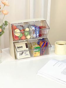 [SG] Coffee Capsules/Tea Holder Teabag Organizer Pantry  Acrylic Teabag Storage Box Coffee Rack Stationery Holder Acrylic Clear Transparent