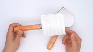 Stainless Steel Dental Wax Spade Shovel Denture Processing Wax Lab Tools With Wooden Handle