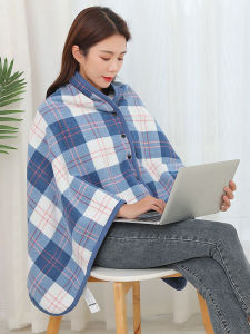 Thickened Autumn Winter Shoulder Shawl Blanket European Style Geometry Pattern Coral Velvet Warm Cover Legs Student Office Nap