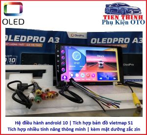 [Tặng Phần mềm VIETMAP S2] Màn hình Android DVD  A.3 tích hợp VIETMAP S1 NAVITEL. Màn hình dvd android lắp sim 4G (Ram 2-32GB) Màn hình android otoman hinh xe hơi xem camera oto youtube tích hợp vô lăng ra lệnh giọng nói. DVD gắn taplo.