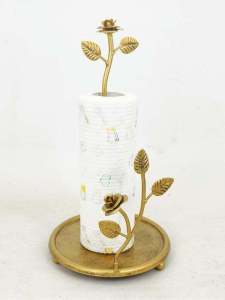 American Style Rose Iron Art Paper Towel Holder Kitchen Desktop Storage Rack Lazy Cloth Oil Absorption Towel Stand Bracket